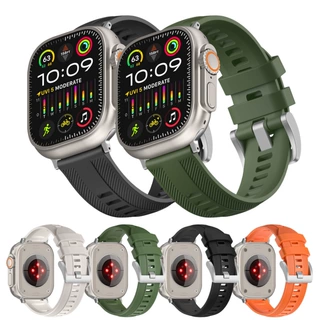适用于新款applewatch11/Ultra3苹果表带AW-斜纹硅胶商务款手表带