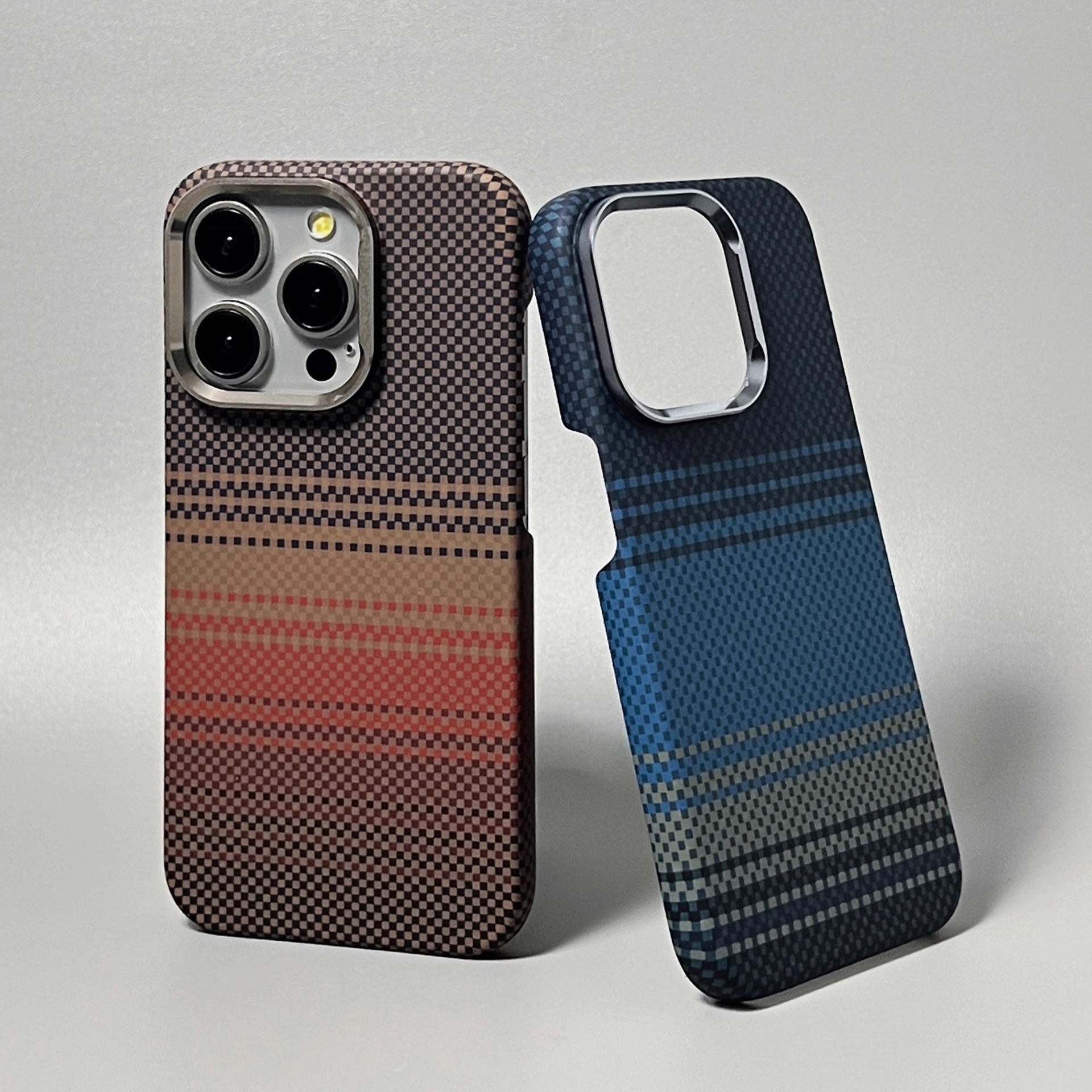 Funda Magnética de Kevlar para iPhone 17 Pro Max con Diseño de Atardecer y Amanecer, Funda Protectora de PC de Media Cobertura para Apple 16