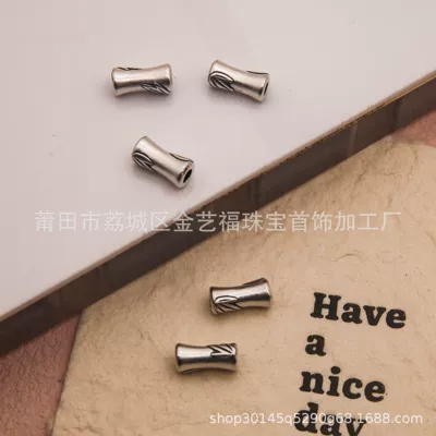 Pure Silver S999 Bamboo Joint Loose Zərgərlik ara hissələri