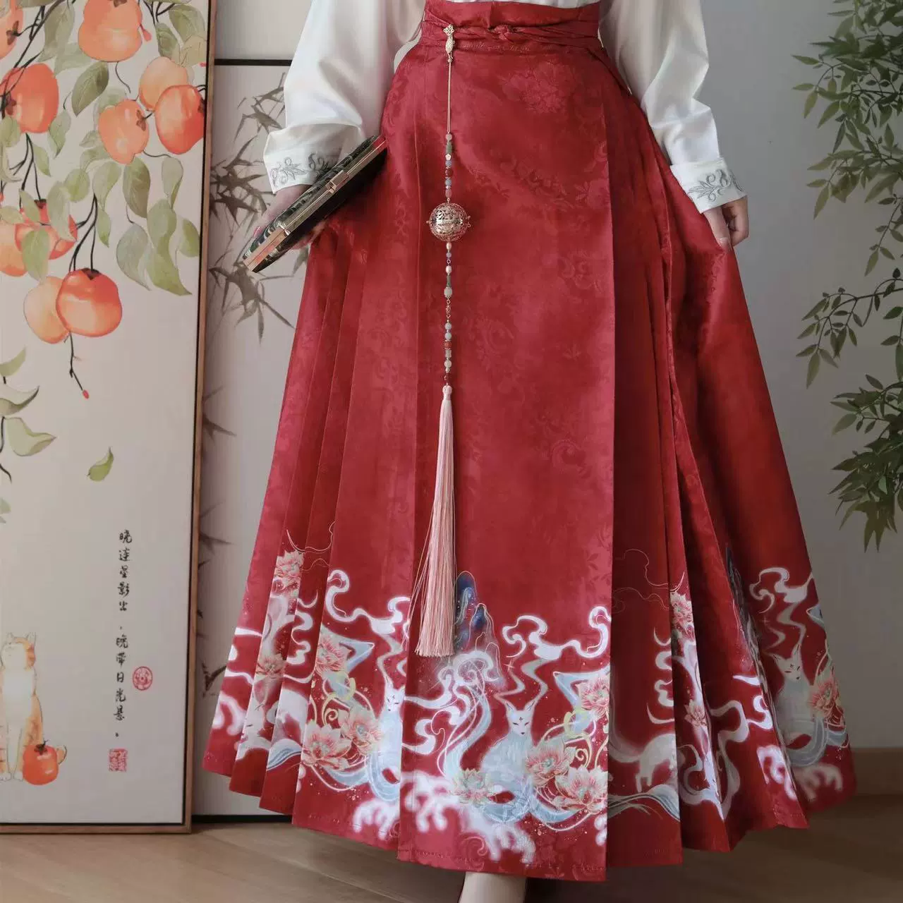 Комбинезон-плиссированная юбка Hanfu, китайский стиль, взрослая, варианты cross-к collar & jacket, размеры S–XL
