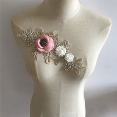 3D Embroidered Lattice Lace Flower Decor Collar DIY Edge Dress Collar Sewing Formal Dress Accessory