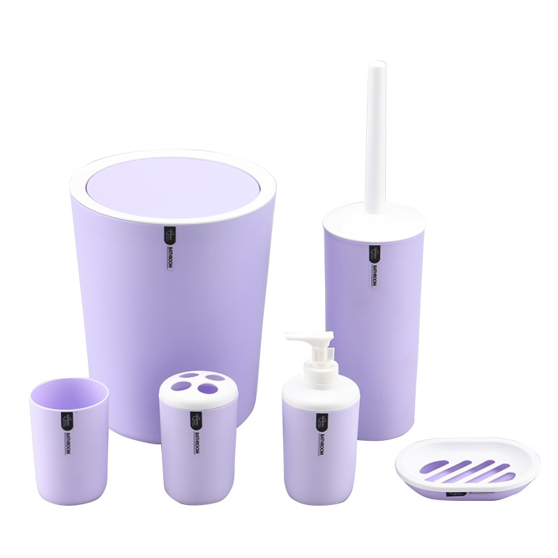 Conjunto de seis piezas de baño de lavado de color sólido transfronterizo exclusivo para el comercio exterior conjunto de baño en caja de color suministros traje de baño