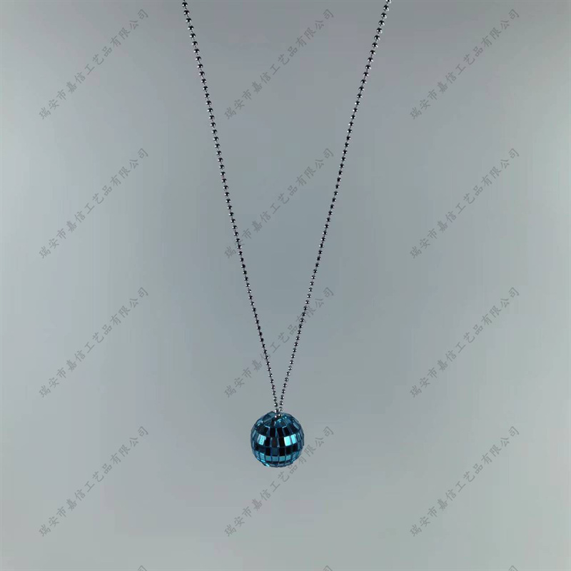 Collar tipo bola de discoteca con efecto láser colorido, decoración colgante para fiestas o Navidad