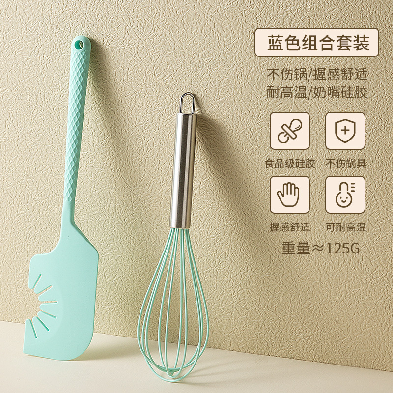 硅胶刮刀打蛋器奶油抹刀食品级烘焙工具耐高温一体式刮板刮刀批发|undefined