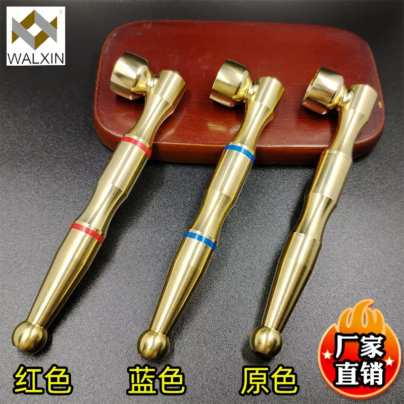 厂家直销黄铜烟斗斗过滤便携4用卷烟旱烟杆金属烟杆直式老人烟杆