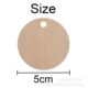 Beech Round Wood Piece Wooden Tag Pendant Personalized Name Tag School Bag Water Cup Tag to Prevent Loss
