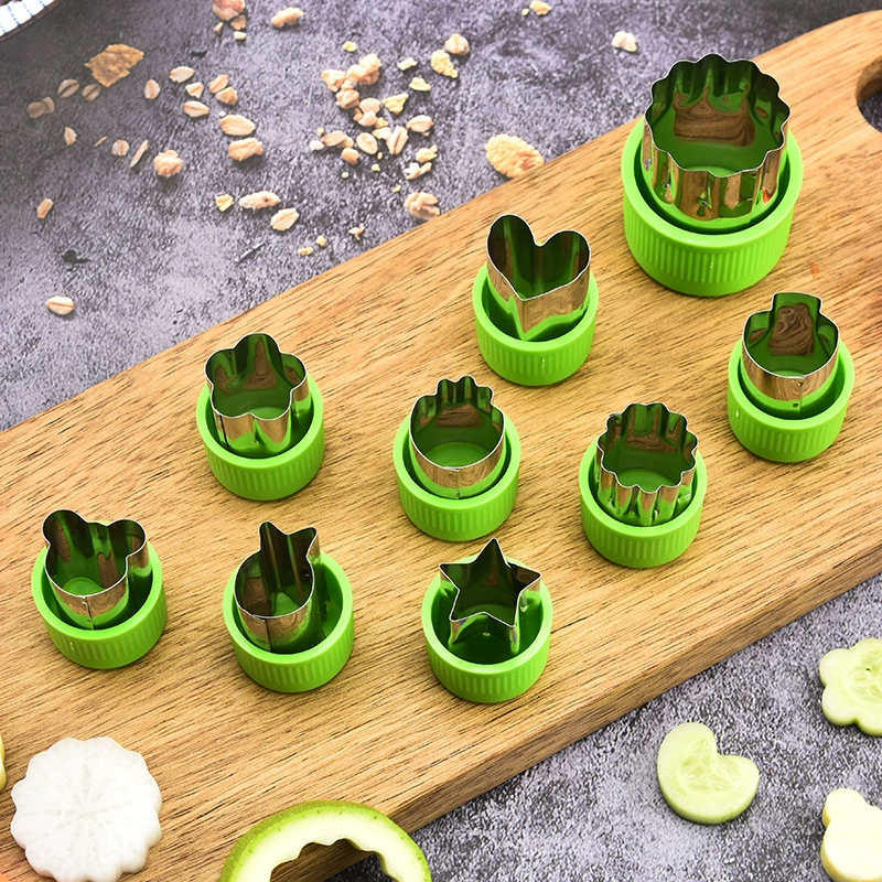 Набор из 9 предметов из нержавеющей стали мультяшная паста форма фруктовый цветок резак форма для печати печенья детское питание дополнительный инструмент