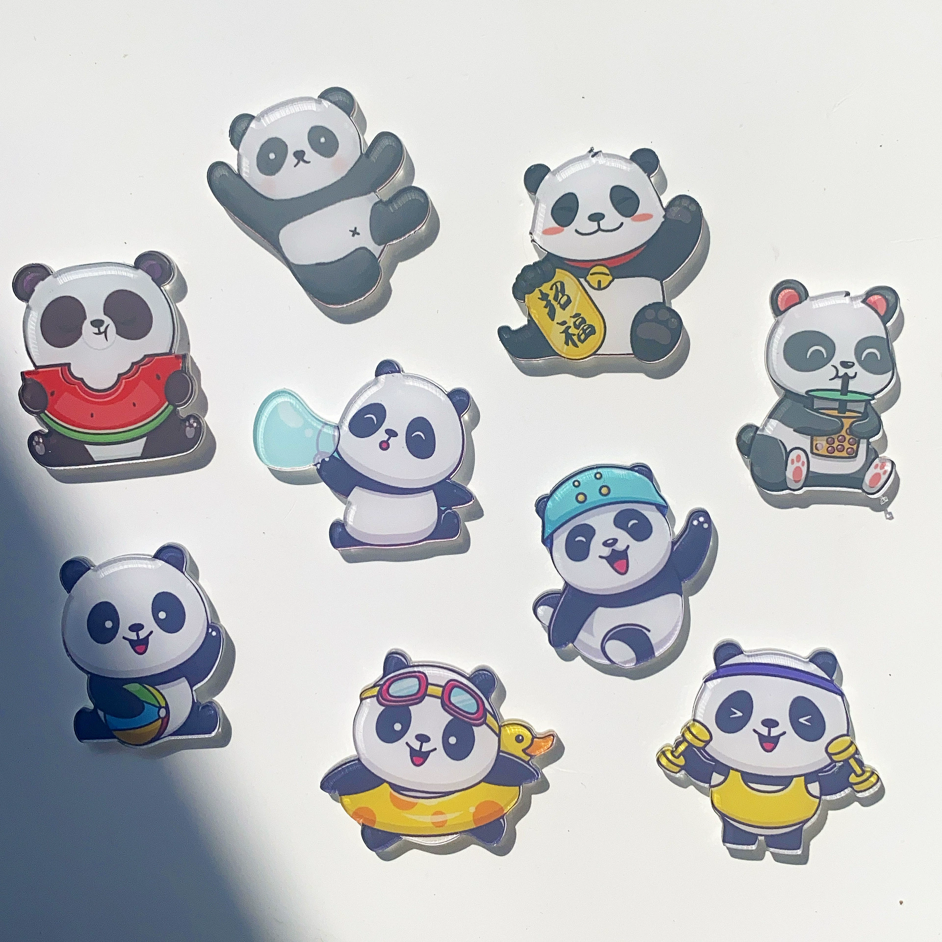 Китайский стиль милый значок броши панды пара женщин акриловый национальный прилив