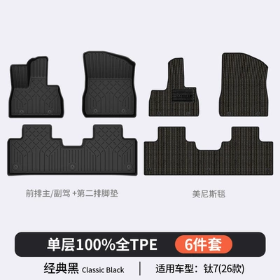 Flash Charging Version Vehicles, All-Weather Tpe – Modelə uyğun ayaqaltı - titanium-7-tpe-foot-pads-menis