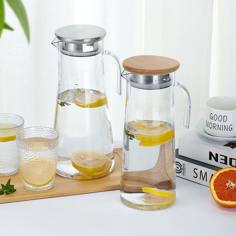 Jarra de acrílico jugo de plástico olla fría Hervidor de agua restaurante bar olla de bebidas resistente a altas temperaturas a prueba de explosiones olla de limón