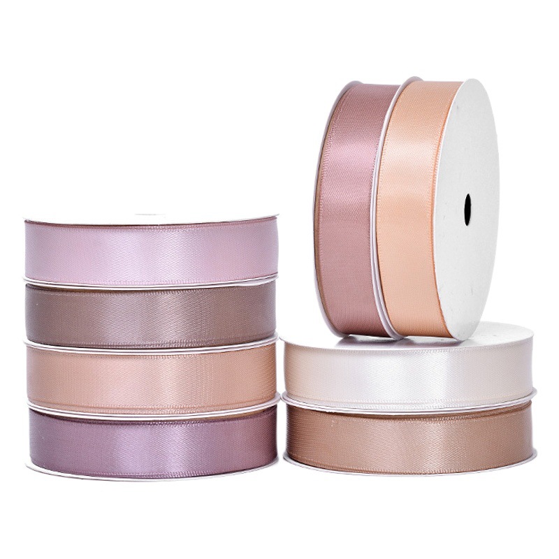 Correas Yao Ming de poliéster liso de una sola cara con cuerda tipo cartera con lazo para embalaje de joyería, cinta para embalaje de regalo