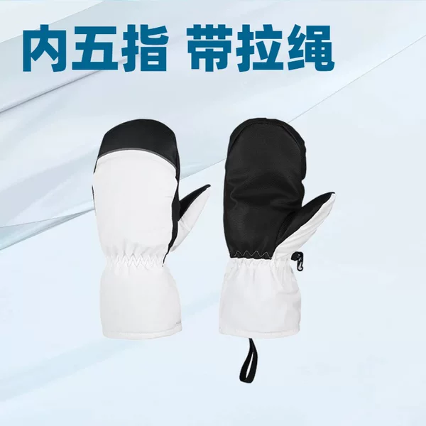 Winter Thickened Waterproof Ski Gloves for Men and Women, Outdoor Cycling Warm Five-Finger Gloves