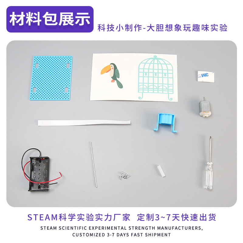 Jaula eléctrica experimento de Ciencia de Aves juguetes de estudiantes de enseñanza primaria y secundaria tecnología de bricolaje hecho a mano pequeño paquete de material de producción al por mayor