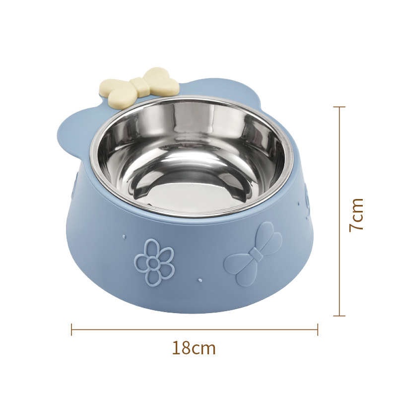 Tazón de mascotas de gran capacidad perro tazón antideslizante anti-golpe de acero inoxidable gato tazón de plástico extraíble tazón al por mayor