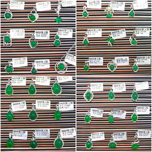 工厂批发水滴项链女时尚个性 925银金镶玉和田碧玉吊坠直播代发