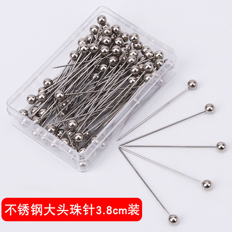 Posicionamiento de metal aguja nacarada al por mayor accesorios de herramientas de bricolaje posicionamiento de ropa aguja nacarada de cuatro colores de metal 100 cajas