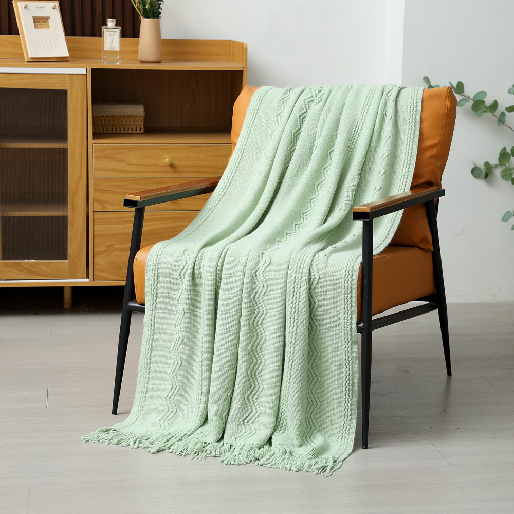 Manta de punto, manta de sofá, estilo nórdico, manta casual de color sólido simple, manta de aire acondicionado, manta de siesta de oficina, manta