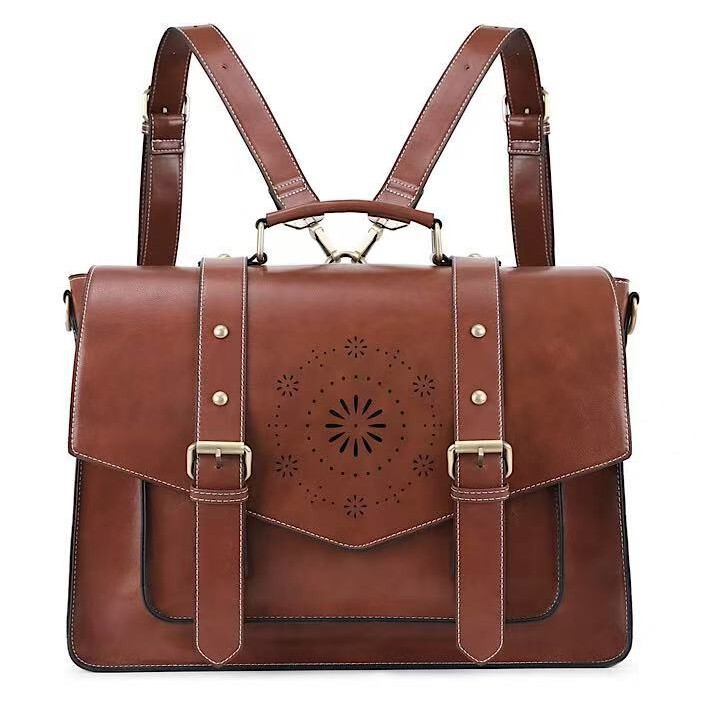 Women's Backpack Briefcase Crossbody Bag Vegan Leather Work Bag Multifunctional Computer Bag Ladies Handbag