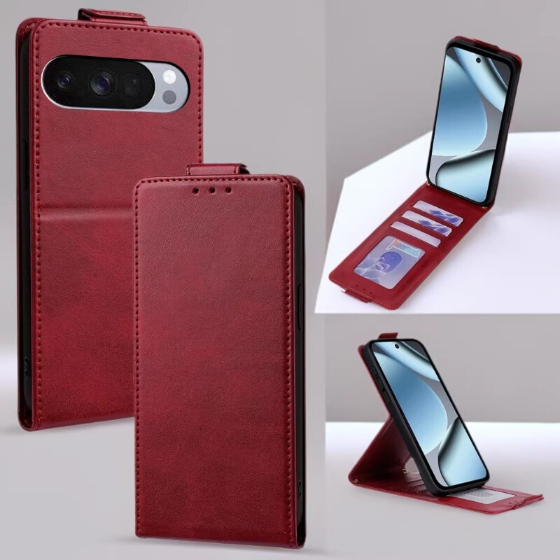Suitable for Google Pixel10Pro Mobile Phone Protective Case, Pixel9 Stand, Card Slot, 5A Flip-Up Phone Case