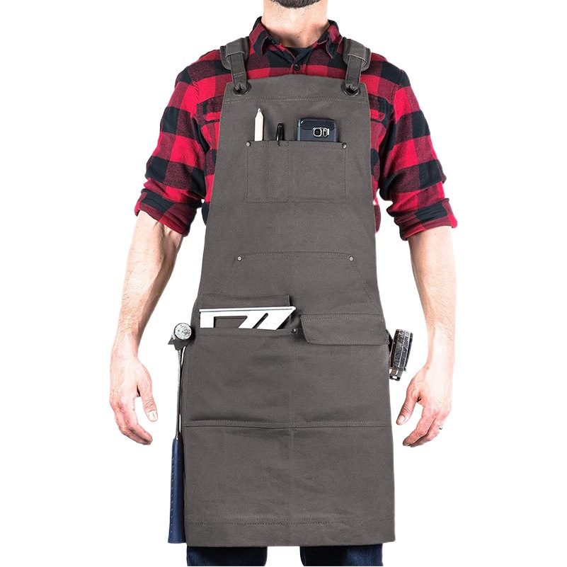 Amazon transfronterizo espesado lienzo delantal mono de la Liga de las mujeres de los hombres hechos a mano electricista carpintería delantal fábrica al por mayor