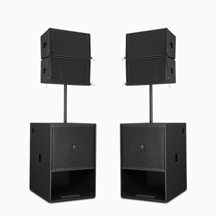 Rendimiento móvil profesional doble de 8 pulgadas doble de 10 pulgadas doble sistema de audio de matriz de línea activa de 12 pulgadas para un movimiento conveniente