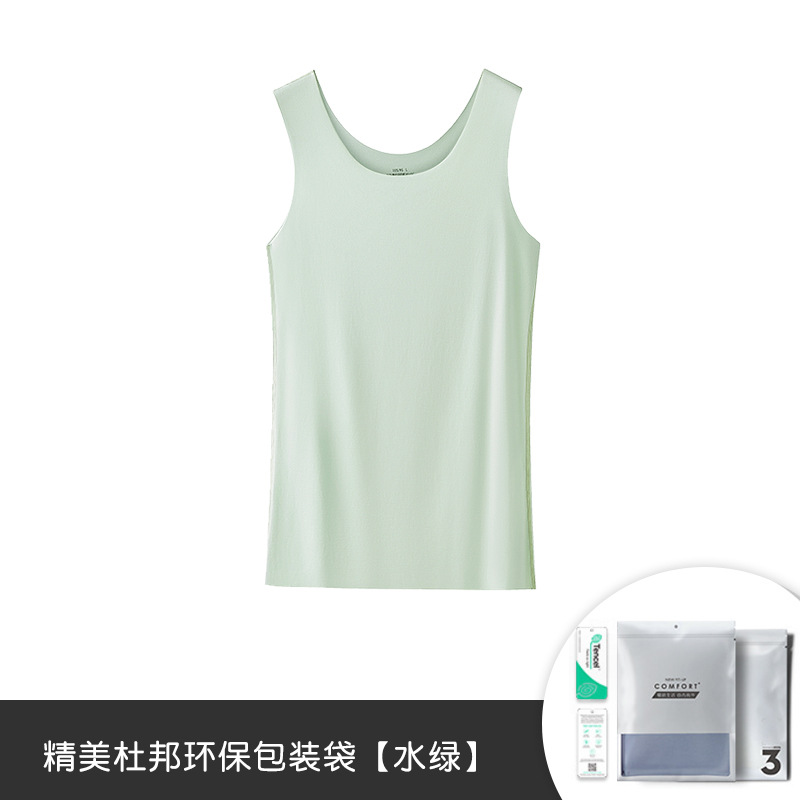 Nueva camiseta sin mangas de punto de cuello redondo con base modal de 60 piezas de doble cara para mujer, chaleco sin costuras de color sólido transfronterizo