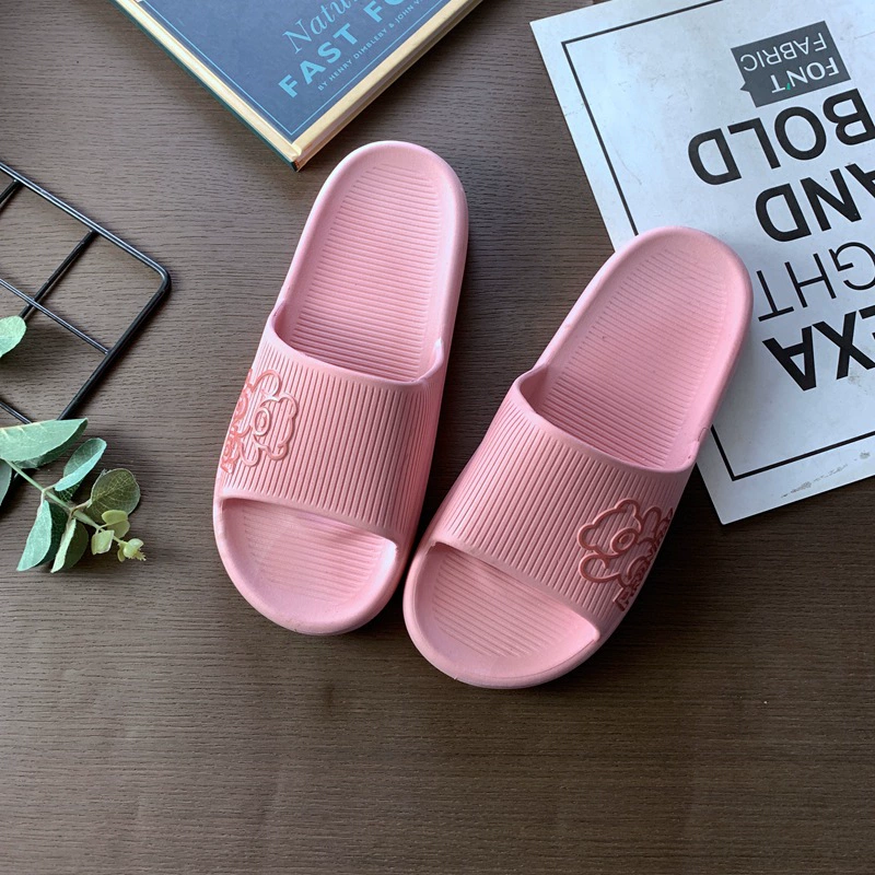 Summer comfortable soft slippers for bath, for beloved, soft sole