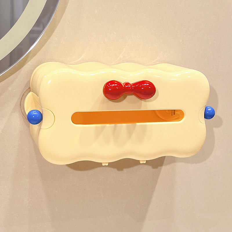 吸盤洗面タオル収納ケース壁掛け穴なしかわいいアニメスポンジ赤ちゃん引き出し箱トイレティッシュケース|undefined