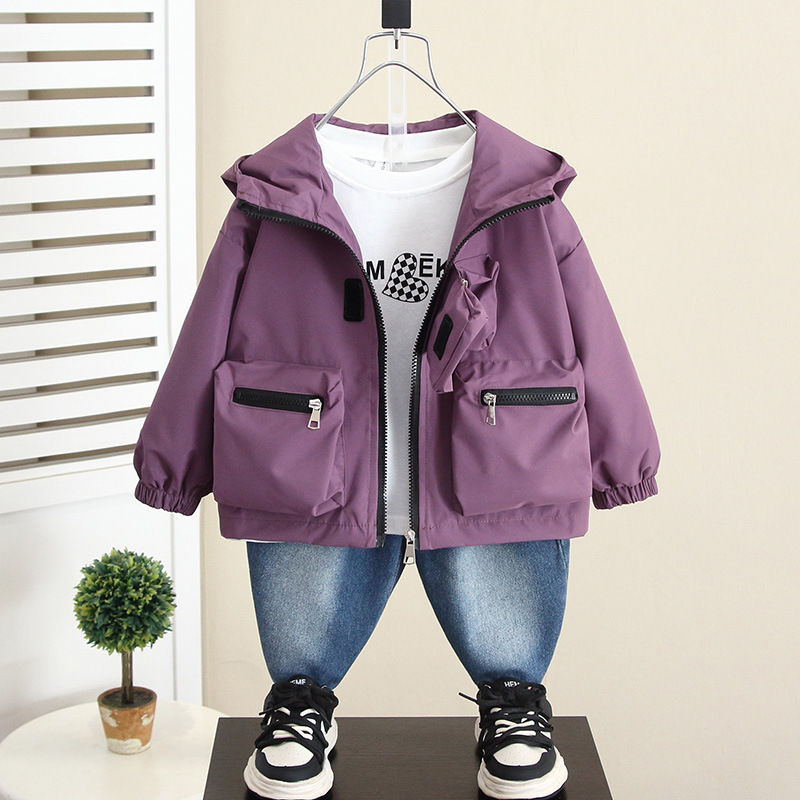 6065 Chaqueta para niños Ropa de otoño Chaquetas de primavera y otoño para niños Calle frita 2024 Chaqueta con capucha de otoño del tesoro para hombres de nuevo estilo