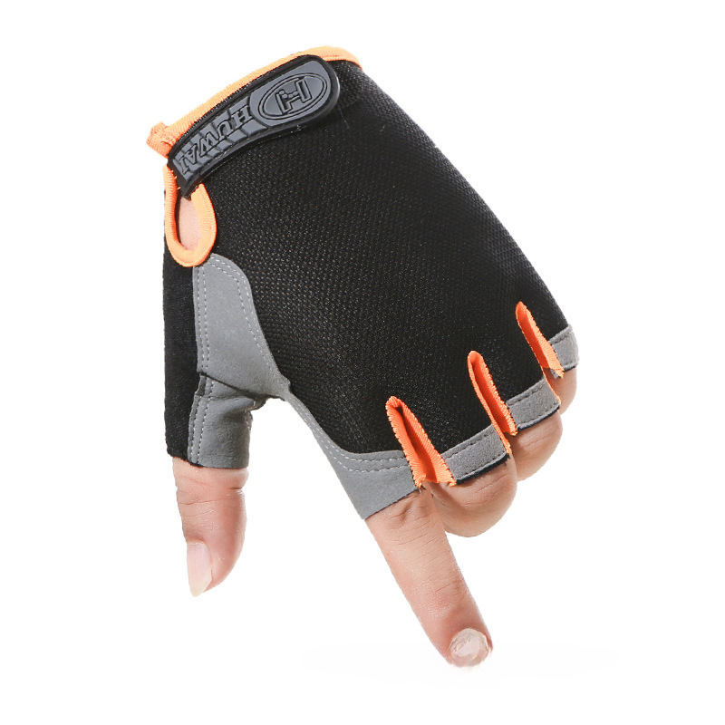 Sports Half Finger Butterfly Net Outdoor Riding Fitness Wear-resistant Breathable Shock-absorbing Non-slip Outdoor Finger Climbing Gloves_maomaolike.com