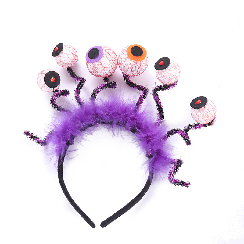 Women's Gender Women's Hip-Hop Funny Halloween Pattern Mixing Lace Hair Band