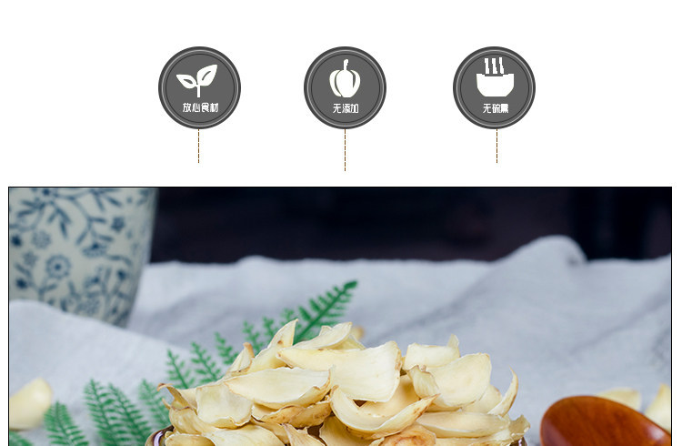 Dried Lily Bulb Bai He 500g Natural Sulfur-Free Edible Gansu Sweet Lily Bulb Slices for Tea Soup and Congee in use