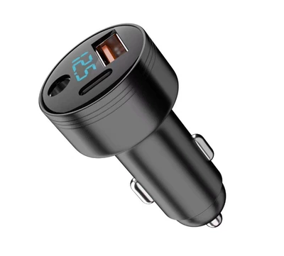 Suitable for Fourth-Generation Mini Car – Siqaret yandırıcısı - qc30-fast-charge-black-bare-metal