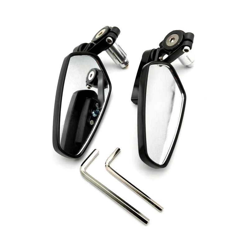 Motorcycle Rearview Mirror Modified Cnc Aluminum Alloy Reflector 17mm Handlebar Inner Hole Handlebar Mirror Cross-Border Direct Supply