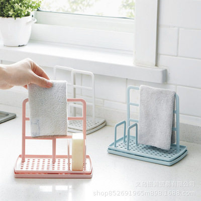 7 A2663 kitchen table Rag rack Dishcloths Leachate Free punch sponge soap Shelf Storage rack 0.09