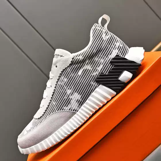 European and American Trendy Men's 2024 Summer New Men's Shoes Casual Flats Low-Top Lace-Up Lightweight Simple Sports Shoes Sneakers for Men