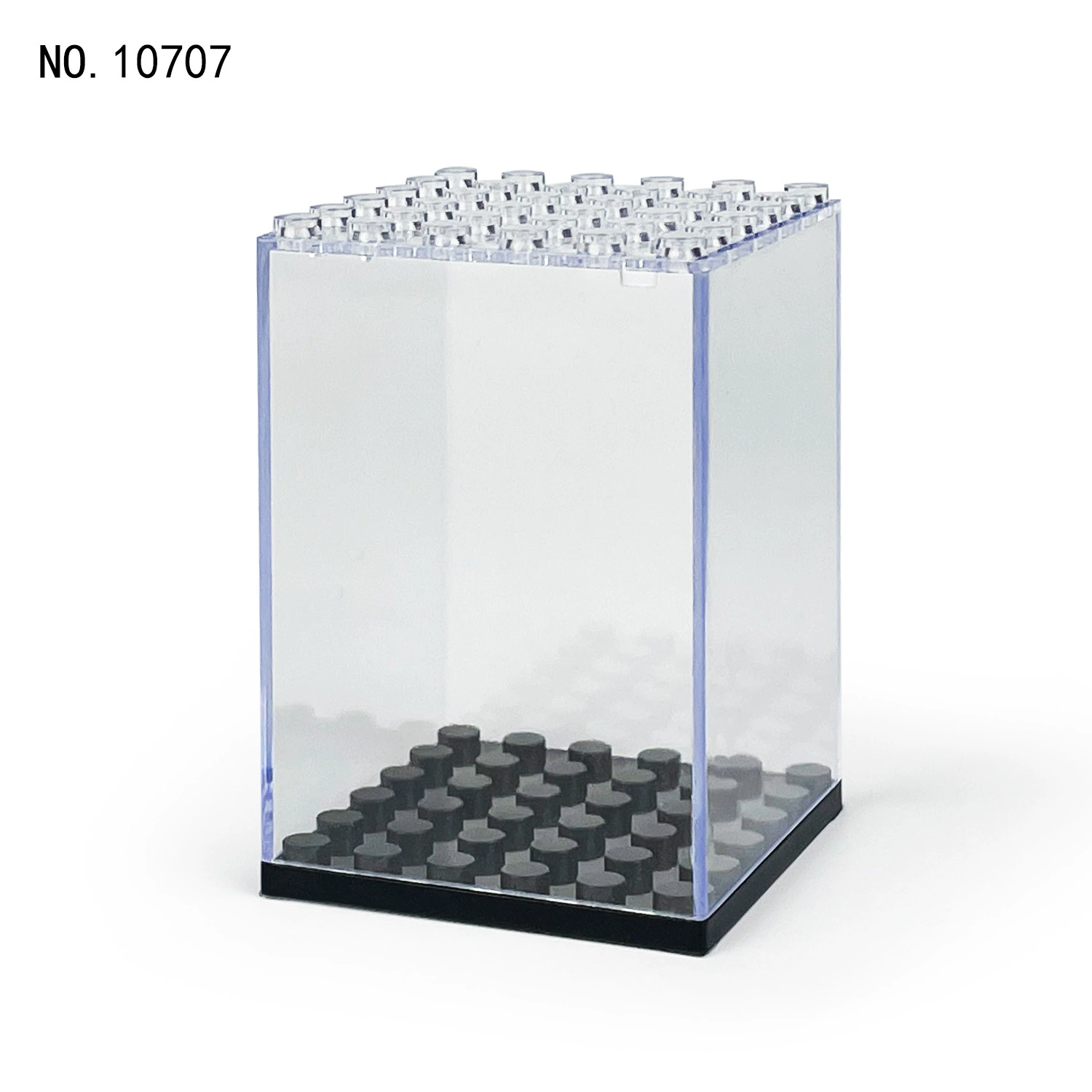 Подставка для дисплея (Lego) для хранения мини-фигур, прозрачная крышка, 20×15×3 см, разноцветная основа