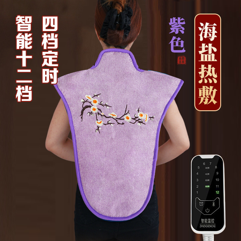 电加热海盐肩颈宝护肩保暖艾草热敷包颈椎专用理疗袋艾绒温灸|undefined