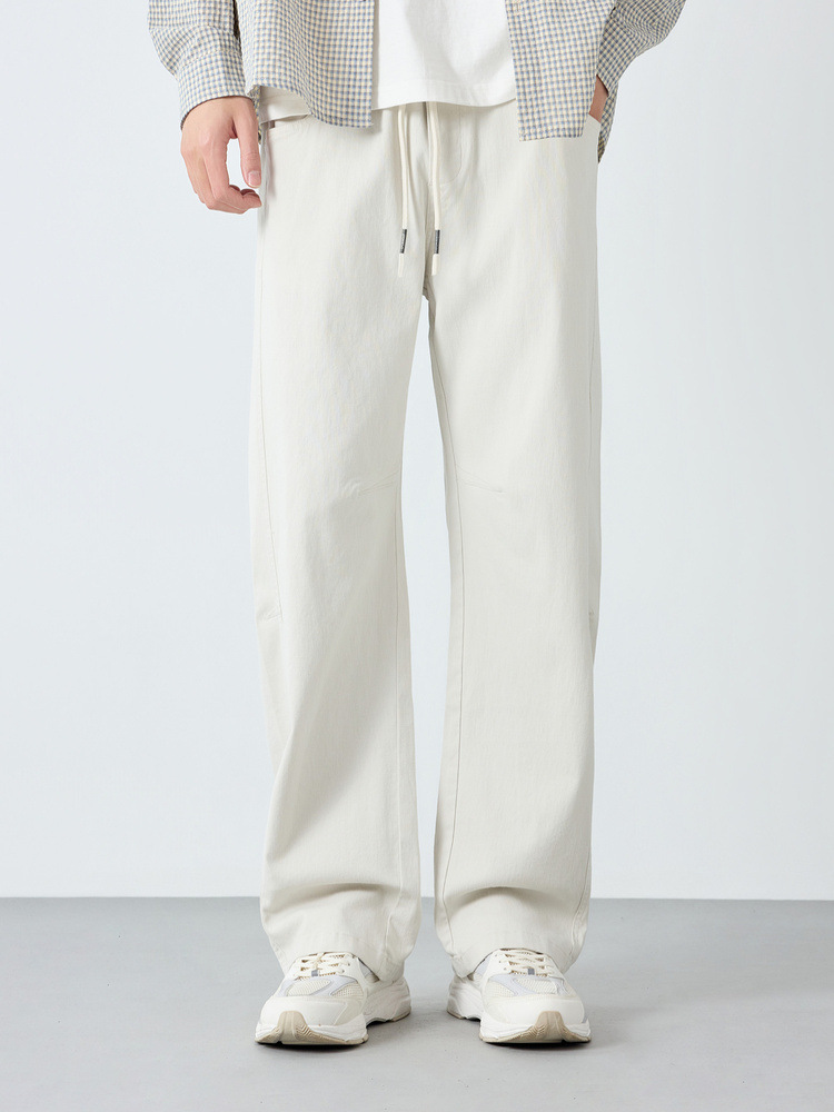 Quần dài nam ống rộng phong cách Mỹ casual — đen chi tiết 4