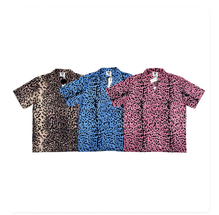 Herren Kurzarmhemd Mit Leopardenmuster Im Retro Beach Stil_voghion.com