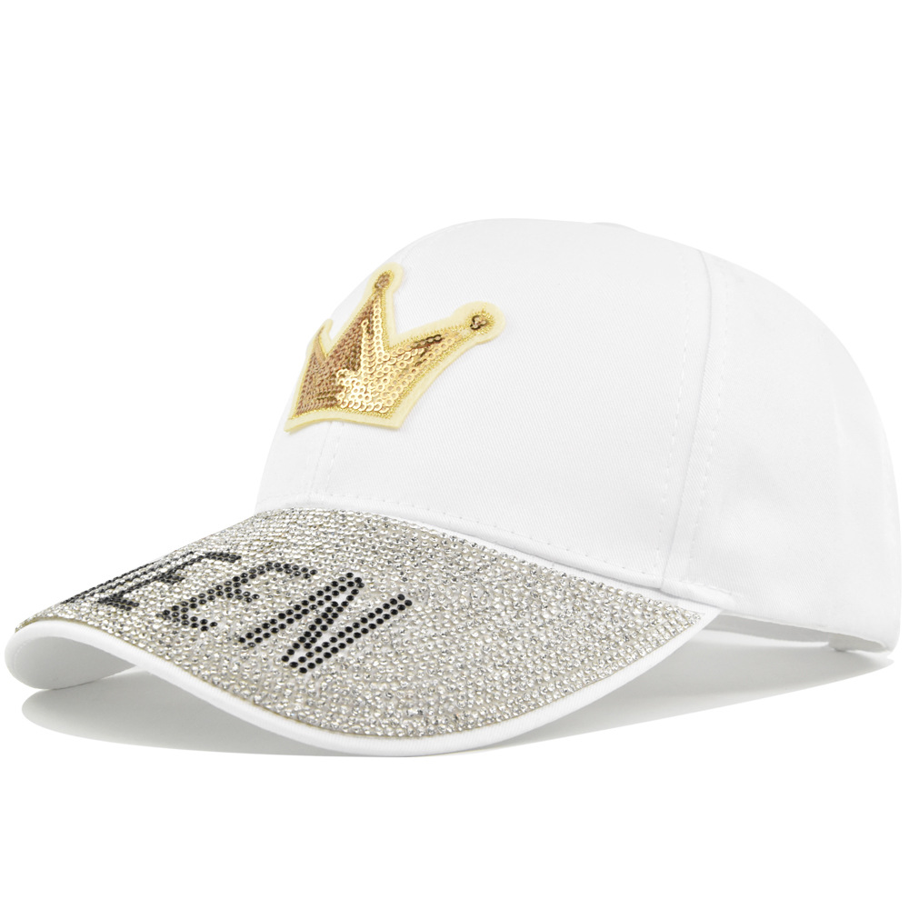 Sombreras de béisbol de diamantes transfronterizas sombreros de pato coronados sombreros de estilo de personalidad de pareja sombreros sombreros de sombreros de sol