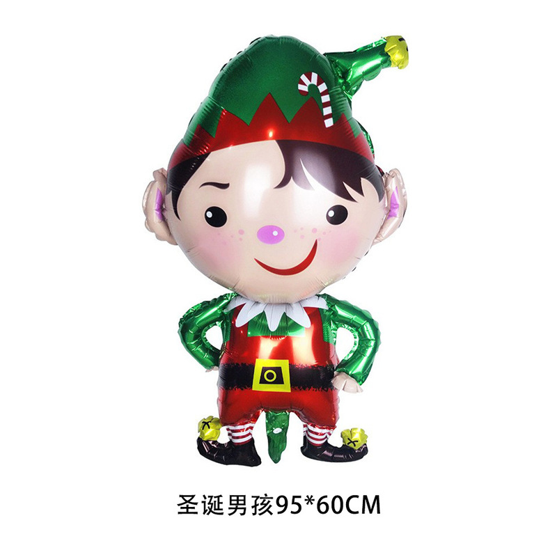 クリスマスシリーズアルミフィルム風船 クリスマスショッピングモール 学校 クリスマスイブパーティー装飾 アルミホイル風船用品|undefined
