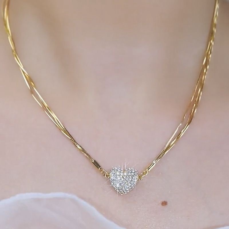 11g Weight Alloy Pendant Material Pendant Necklace Classification Alloy Chain Material 1 Piece Quantity Casual, Daily Occasion Alloy Material Heart Shape Pattern All Seasons Season Women's Gender Plating Design Elegant Style Elegant Heart Shape Alloy Chain-free Pendant Necklaces Wholesale 无