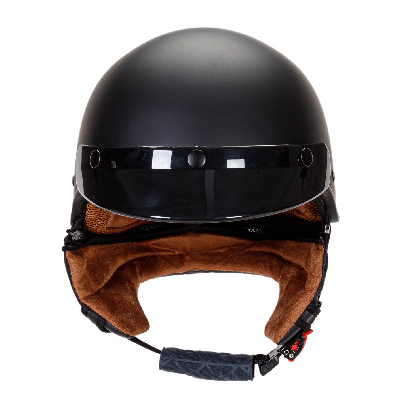 Vintage pusķivere ar malu ar noņemamu motocikla ķiveri ar priekšautiņu Elektriskā veloķivere Halewind_voghion.com