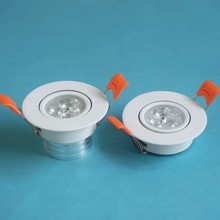廠家批發LED6W天花燈3W筒燈家用商場開孔55mm展櫃衣櫃射燈外殼