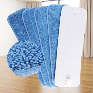 Microfiber Replacement Cloth Pad Velcro Mop Cloth Lazy Hand-free Flat Mop Replacement Absorbent Twisted Pad