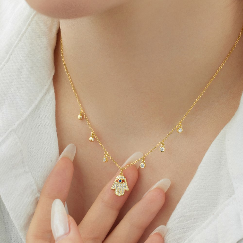 7g Weight 925 Sterling Silver Pendant Material Zircon Inlay Material Pendant Necklace Classification 925 sterling silver Chain Material cable chain Chain Type 1 Piece Quantity Daily Occasion 925 Sterling Silver Material Palm, Eye Pattern Women's Gender Hollow Out, Inlay Design Simple Style, IG Style Style 925 Sterling Silver Zircon Cable Chain Hollow Out Inlay Palm Eye Pendant Necklace 1
