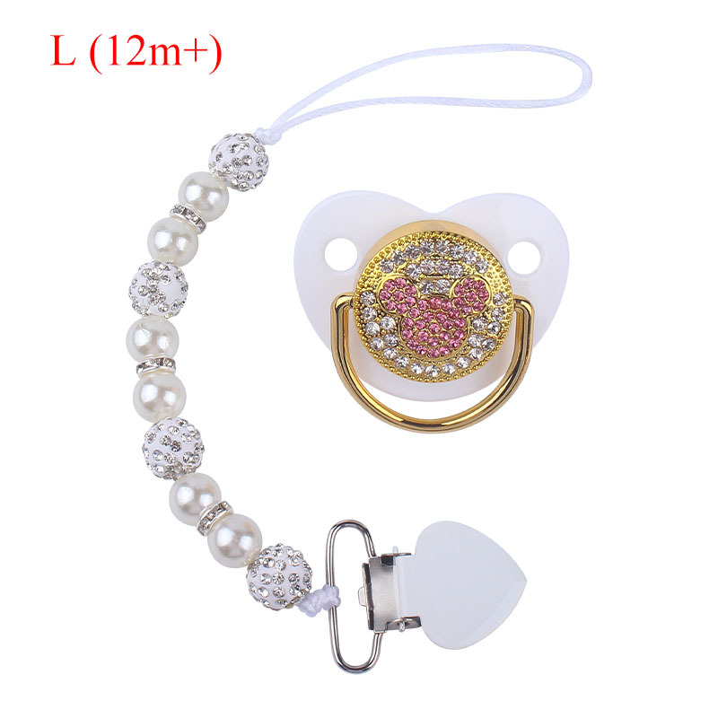 Suministros para bebés amor chupete clip chupete cadena anti-caída creativo bebé Mickey forma chupete traje