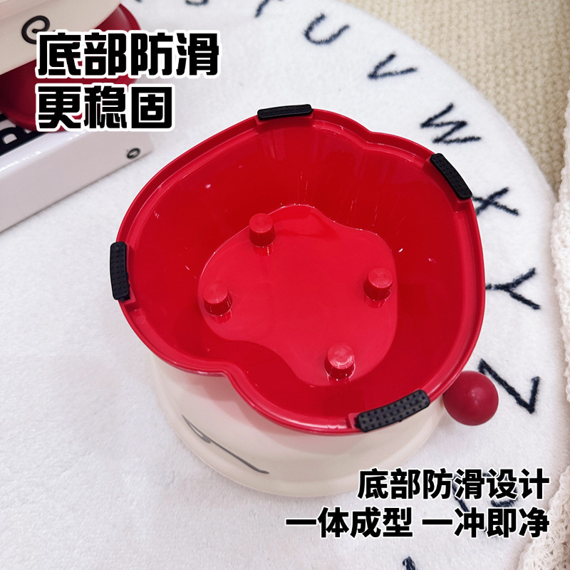 猫ボウル、ペット背の高いボウル、ステンレス鋼ボウル、食品グレードのプラスチック猫ボウル、頚椎を保護する厚く重い猫水ボウル|undefined