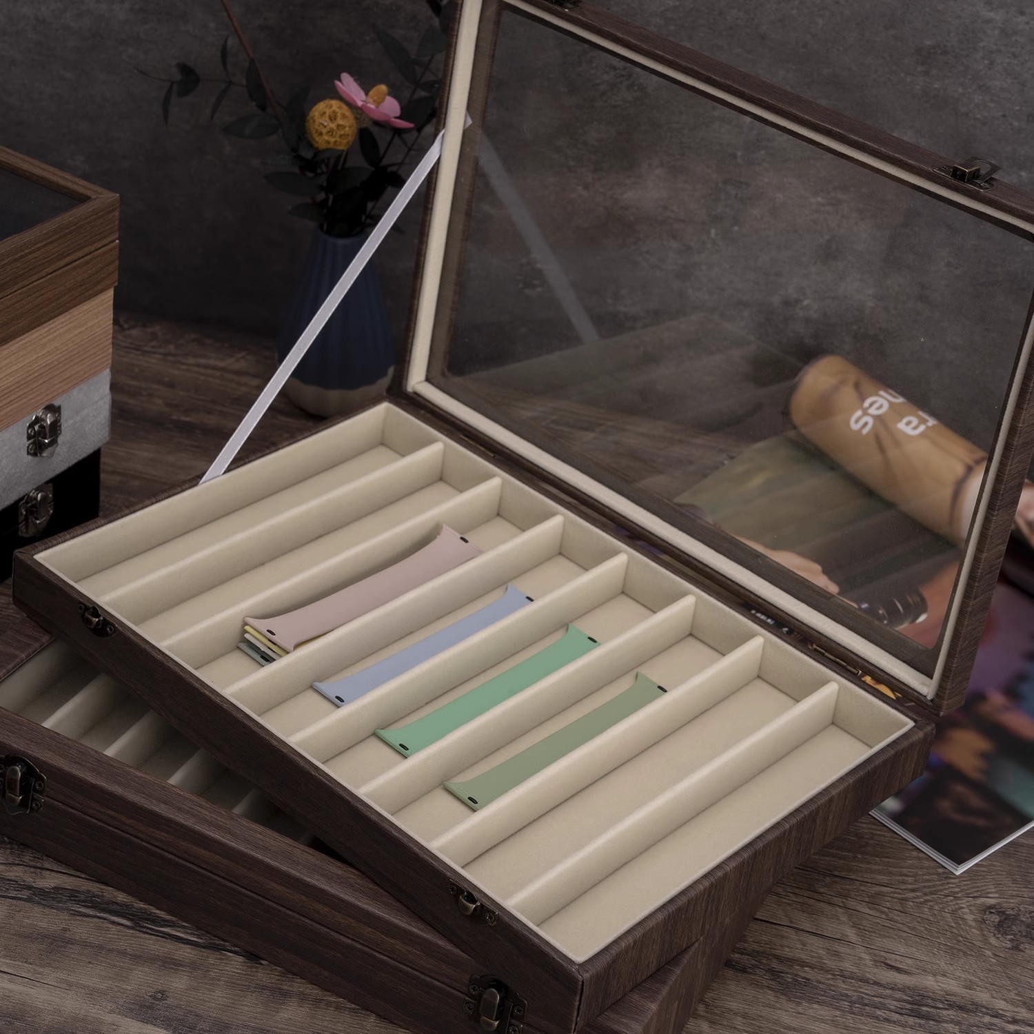 スマート腕時計8格10格アップルバンド収納ケース時計バンド展示ケース真珠ネックレス収納ケースアクセサリーケース